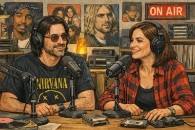 Cover art for the podcast episode Music of the 1990s - Fracture, Authenticity, and New Power